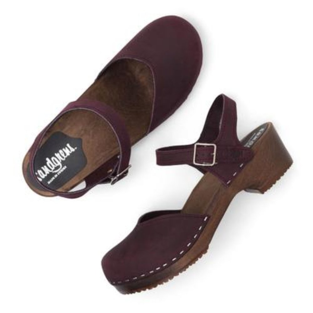 Sandgrens Women's Clogs, Saragasso Sandal, Plum